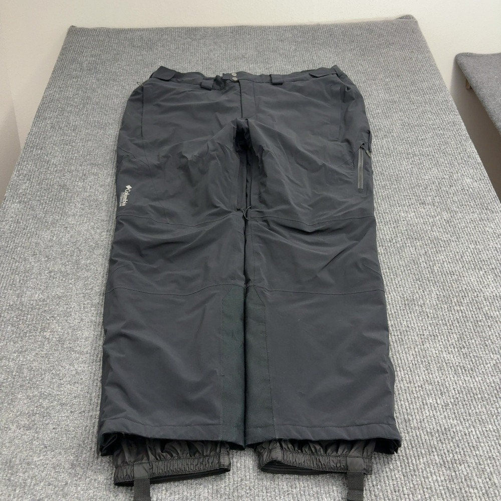 Columbia Snow Pants Mens 4X Black Nylon Titanium Omni-Heat Waterproof Winter Ski